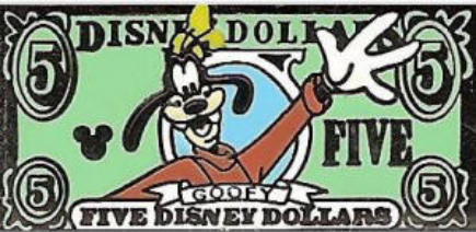 Disney Dollar Lanyard Pin $5