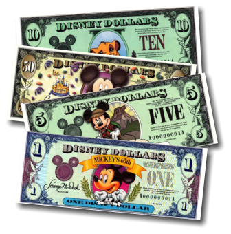 Various Disney Dollars
