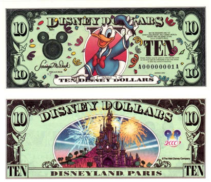 2000 $10 Disney Dollar