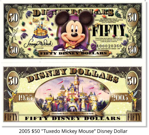 2005 $50 Disney Dollar