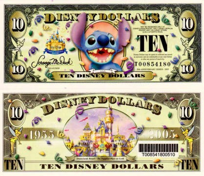 2005 $10 Disney Dollar