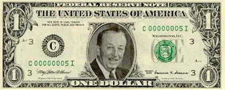 Walt Disney - One Dollar Bill