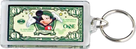 Lucky Money Disney Dollar KeyRing