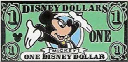 Disney Dollar Lanyard Pin $1