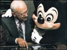 Mickey and and friend Louis Baldino, VP and Superintendent of Engraving at U.S. Banknote Corporation of Chicago