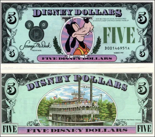 1987 Disney Dollar Series "A"