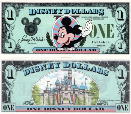 1987 $1 Disney Dollar Series "A"