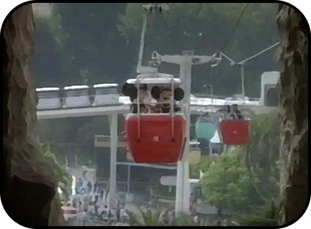 Minnie and Mickey on Skyline at Disneyland in 1994 - Dry Brush