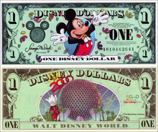 2000 $1 Disney Dollar Series "A"