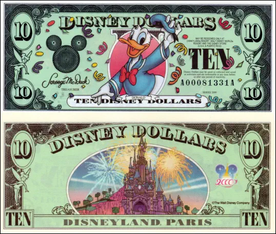 2000 $10 Disney Dollar Series "A”