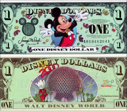 2000 $1 Disney Dollar Series "A"