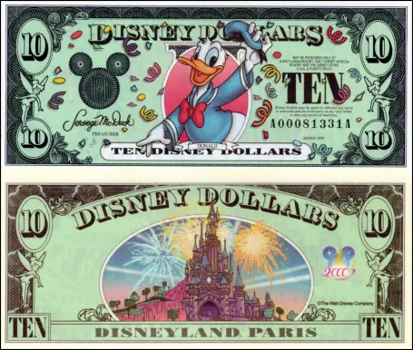 2000 $10 Disney Dollar Series "A”