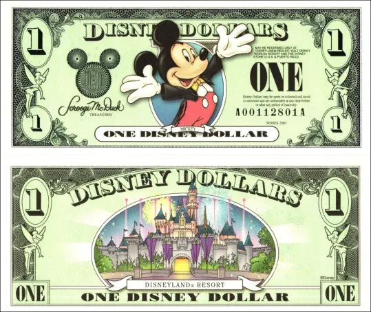 2003 $1 Disney Dollar Series "A"