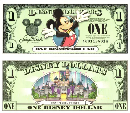 2003 $1 Disney Dollar Series "A"