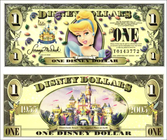 "2006" $1 Disney Dollar Series "T"