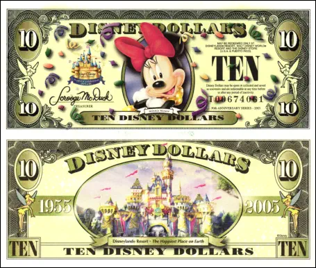 "2006" $10 Disney Dollar Series "T"