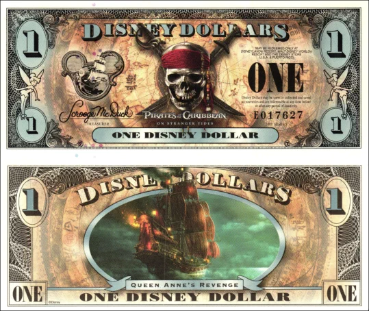 2011 $1 Disney Dollar Series “E”