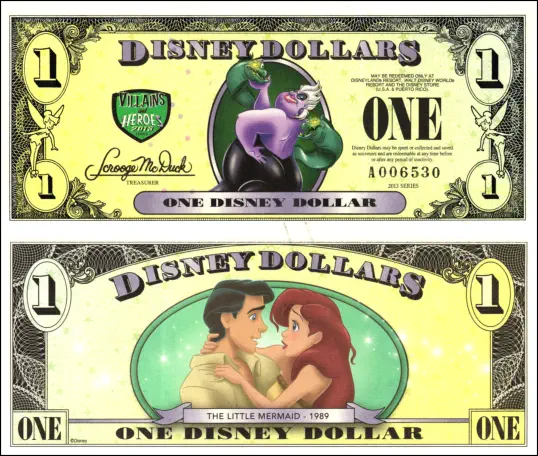 2013 $1 Ursula: The Sea Witch/Princess Ariel and Prince Eric