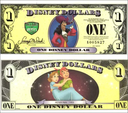 2013 $1 Captain Hook/Peter Pan and Wendy