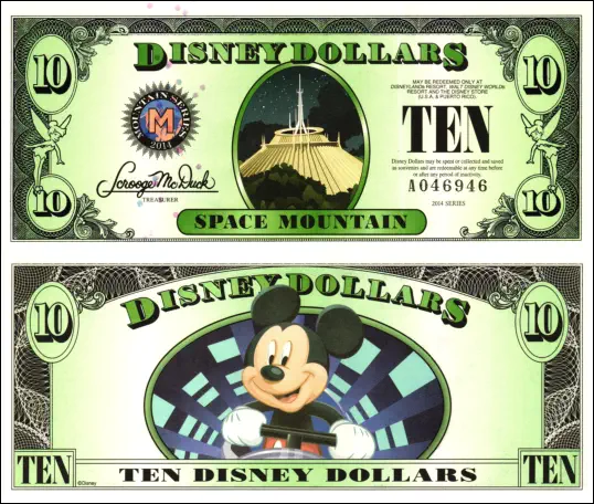 2014 $10 Disney Dollar Series “A”