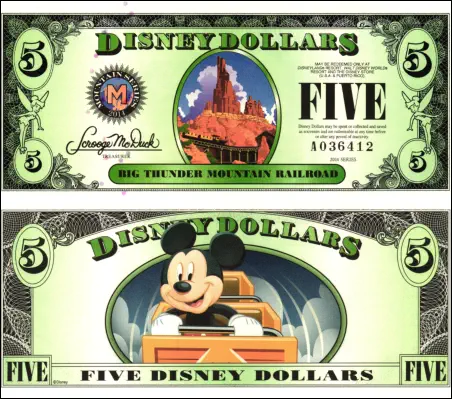 2014 $5 Disney Dollar Series “A”