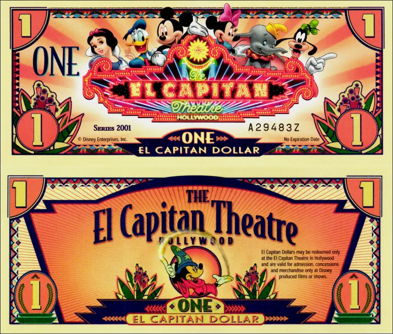 2011 $1 Disney Dollar Series “E”