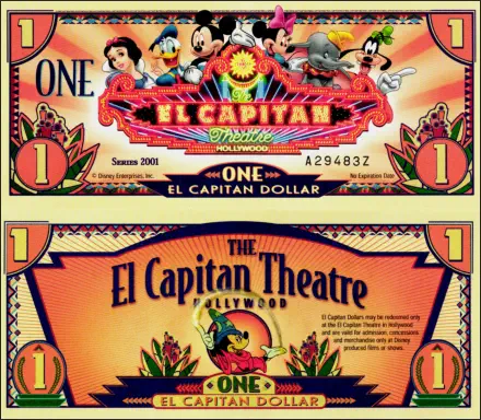 2011 $1 Disney Dollar Series “E”