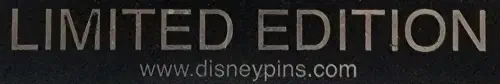 The words Limit Edition - www.disneypins.com