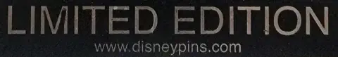 The words Limit Edition - www.disneypins.com