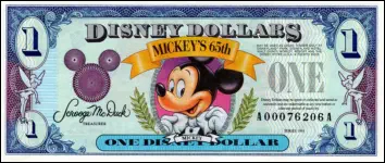 1993 $10 Disney Dollar
