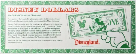 Obverse of Disneyland TODAY guide July 16th and 17th 1978 - Disney Dollar Advertisement