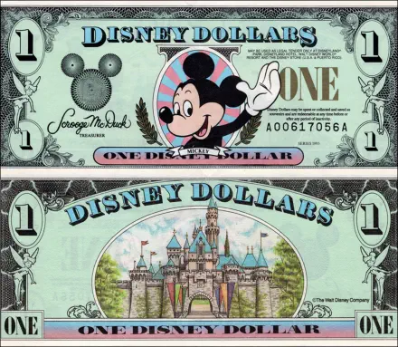 1995 $1 Disney Dollar Series "A"