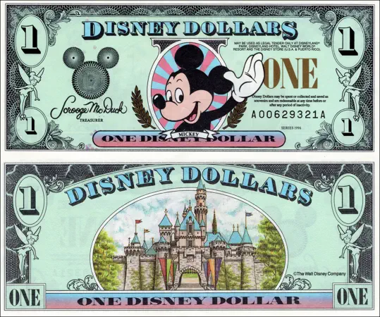 1996 $1 Disney Dollar Series "A"