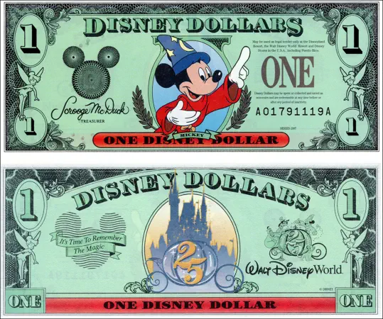 1997 $1 Disney Dollar Series "A"
