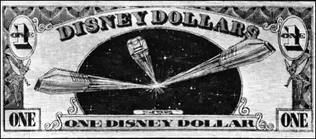 Artist prototype "Star Tours" Disney Dollar