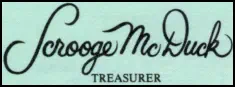 Signature of Scrooge McDuck