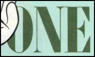 The word "ONE" representing the denomination
