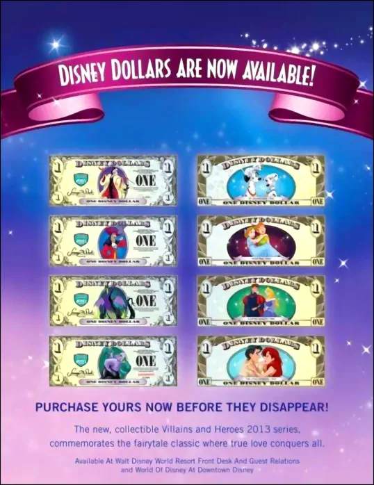 2013 Disney Dollars Annoucment Display