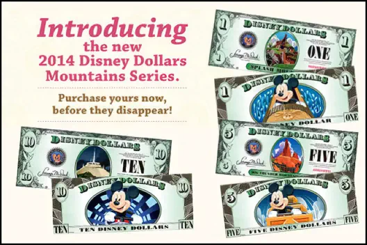 2014 Disney Dollar countertop Display