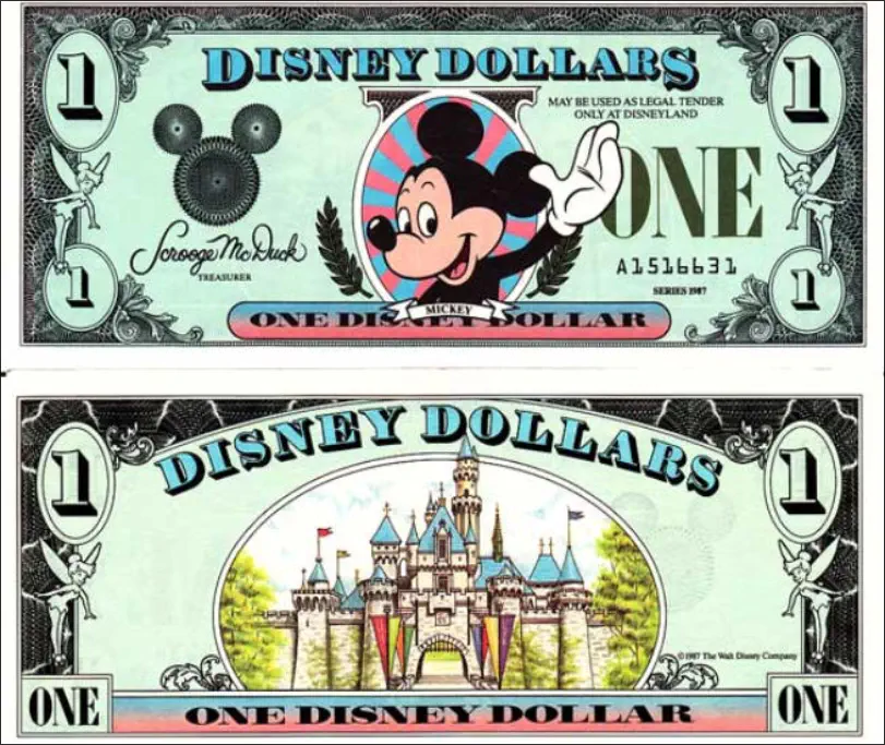 2011 $1 Disney Dollar Series “E”