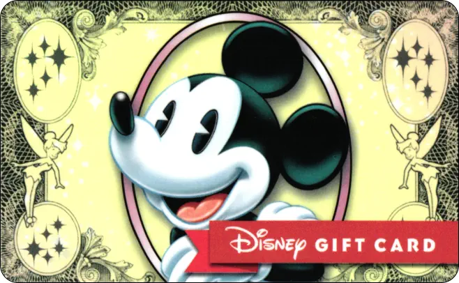 Disney Dollar Gift Card - Front