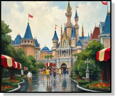 "A Day at the Park"  AI Art impressionism