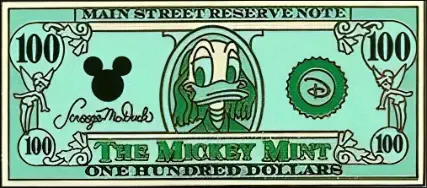 Disney Pin $100 - Donald Duck as Benjamin Franklin